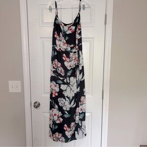 Philosophy Black and White Floral Maxi Dress Women’s ‎ 8 Boho Vacation Resort